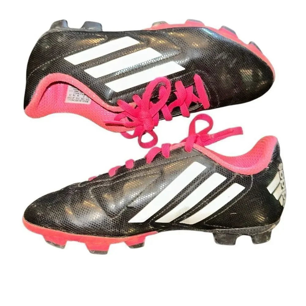 Kid’s adidas sz 2.5 soccer baseball field cleats sports w hot pink